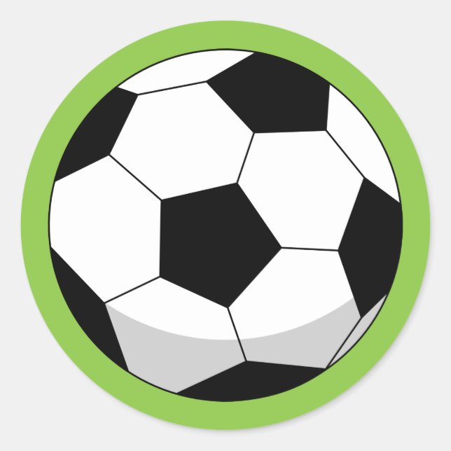 Cartoon Soccer Ball Classic Round Sticker (Front)