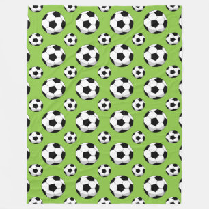Cartoon Soccer Ball Pattern Fleece Blanket