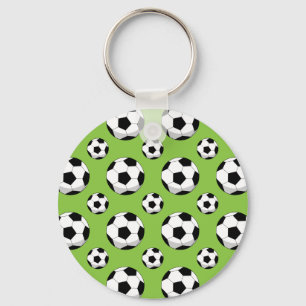 Cartoon Soccer Ball Pattern Key Ring