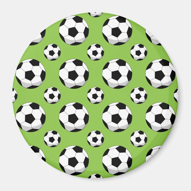 Cartoon Soccer Ball Pattern Magnet (Front)