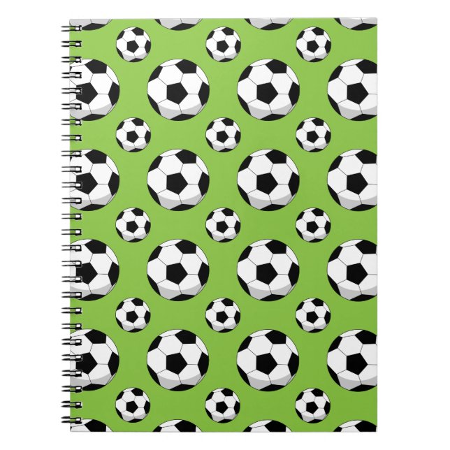 Cartoon Soccer Ball Pattern Notebook (Front)