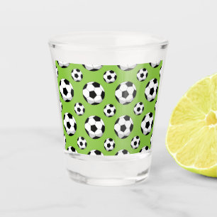 Cartoon Soccer Ball Pattern Shot Glass