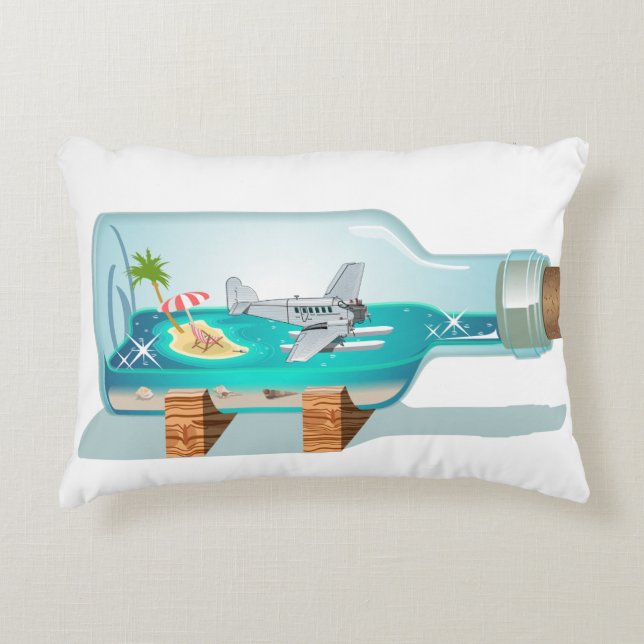 Cartoon Souvenir Bottle Decorative Cushion (Front)
