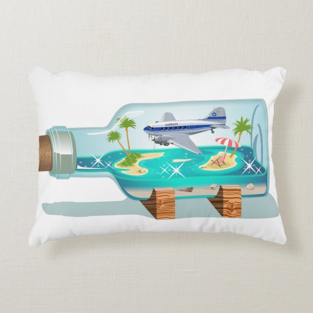 Cartoon Souvenir Bottle Decorative Cushion (Front)