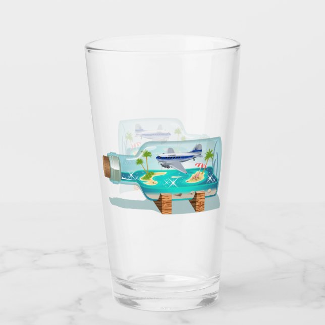 Cartoon Souvenir Bottle Glass (Front)