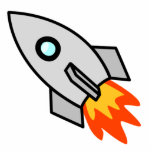 Cartoon Space Rocket Standing Photo Sculpture<br><div class="desc">Cartoon Space Rocket</div>