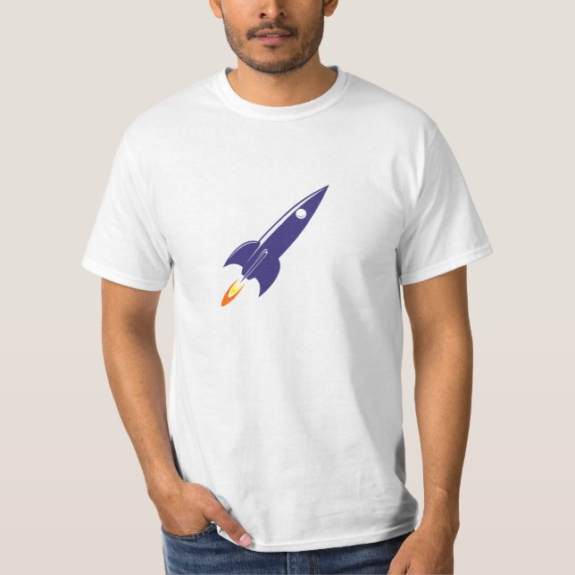 Cartoon Space Rocket T-Shirt (Front)