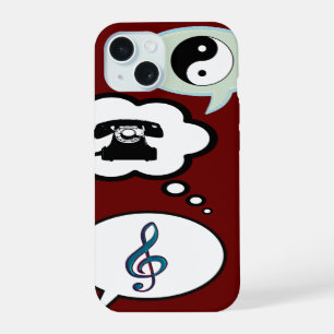 cartoon speech balloons iPhone 15 case