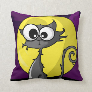 Cartoon Spooky Cat Cushion