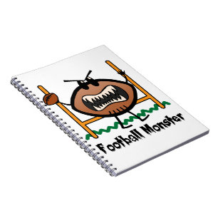 Cartoon Sports Clip Art Angry Mad Football Monster Notebook