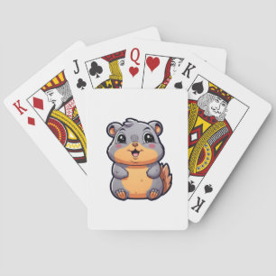 Cartoon squirrel illustration playing cards