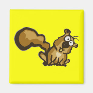 Cartoon Squirrel Magnet