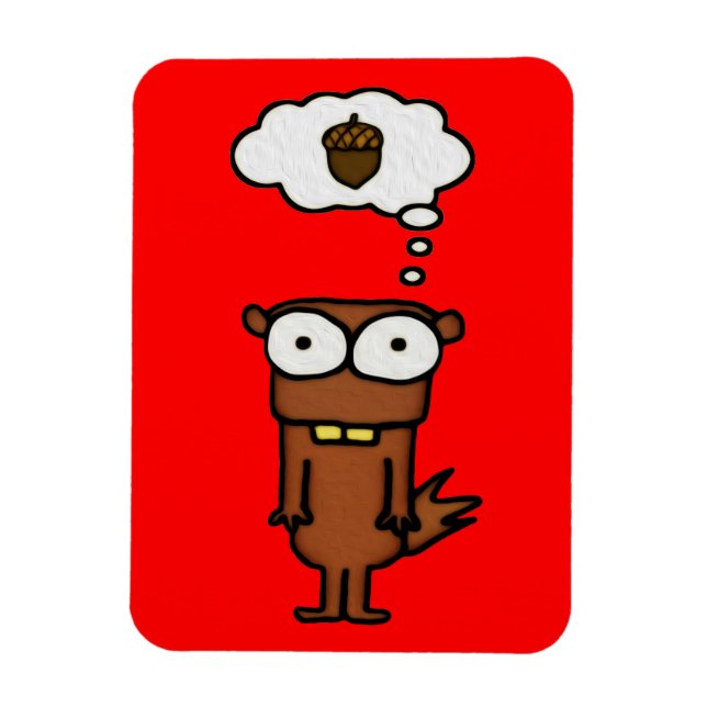 Cartoon Squirrel Magnet (Vertical)