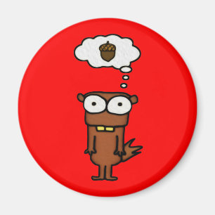Cartoon Squirrel Magnet