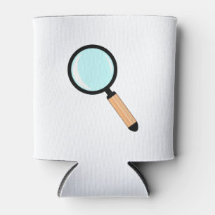 Cartoon Style Magnifying Glass Can Cooler