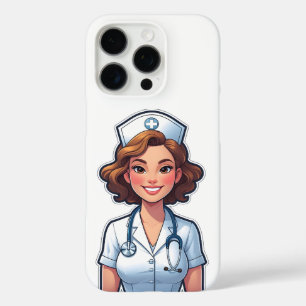 Cartoon Style Nurse – Cute Medical Hero iPhone 16 Pro Case
