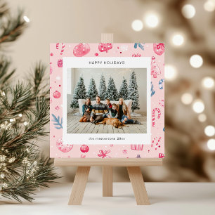 Cartoon Style Pastel Illustrations Holiday Card