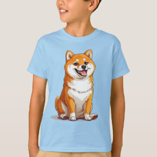 Cartoon-style Shiba Inu dog T-Shirt