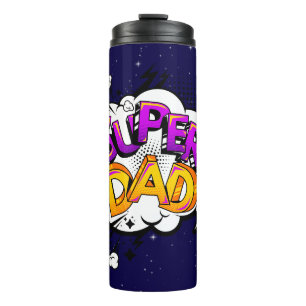 Cartoon Style Super Dad Thermal Tumbler