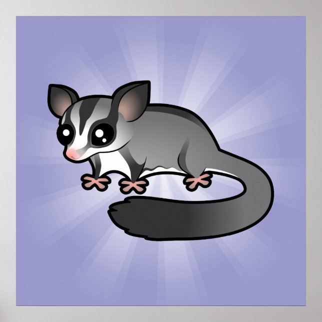 Cartoon Sugar Glider Poster (Front)