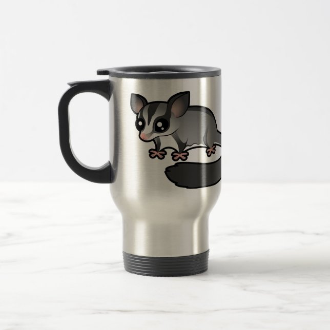 Cartoon Sugar Glider Travel Mug (Left)