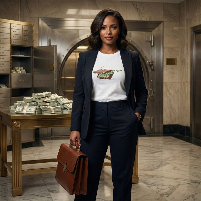 Cartoon Suitcase Full of Money Cash Bundles T-Shirt (Creator Uploaded)