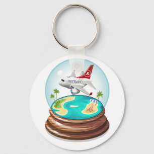 Cartoon Summer Cristal Ball Key Ring