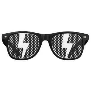 Cartoon Sunglasses: Shiny Reflection Lightning Retro Sunglasses