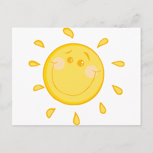 Cartoon sunny sun postcard (Front)