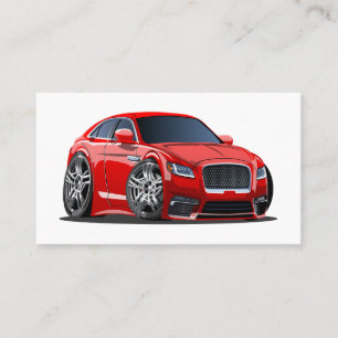 Cartoon super car business card