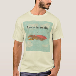 cartoon super sloth flying with red cape T-Shirt