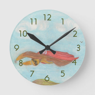Cartoon Supersloth clock
