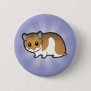 Cartoon Syrian Hamster 6 Cm Round Badge