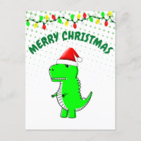 Cartoon T Rex Cute Dino Santa Christmas Hat