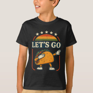 Cartoon Tariff Taco Dab Artwork Retro Sunset Style T-Shirt