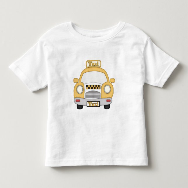 Cartoon Taxi Cab toddler boys t-shirt (Front)