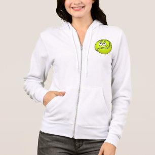 Cartoon Tennis Ball Emoji Face Happy Sports Hoodie