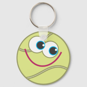 Cartoon Tennis Ball Key Ring