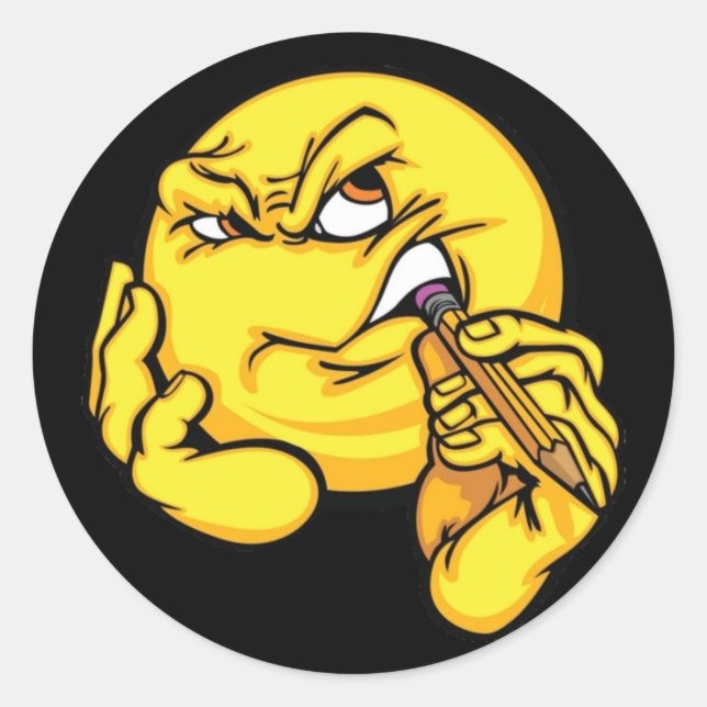 Cartoon Thinking Expression Sticker (Front)