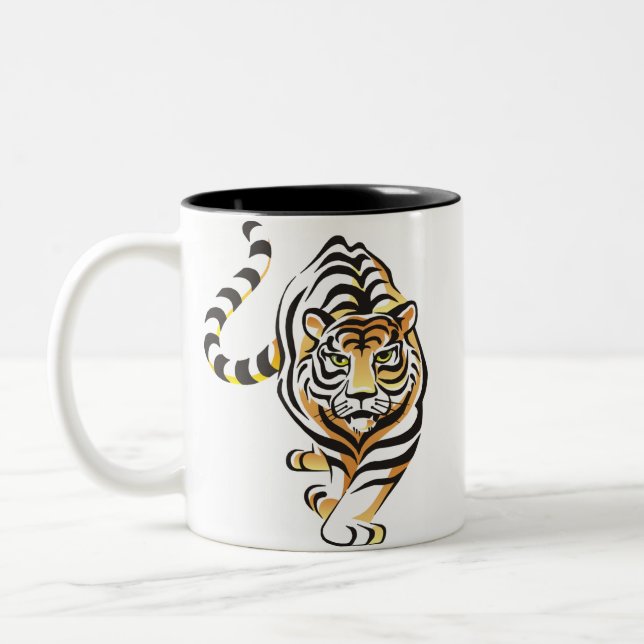 Cartoon Tiger Coffee Mug (Left)