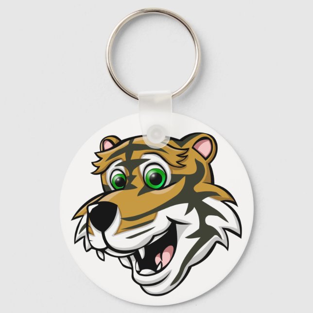 Cartoon Tiger Key Ring (Front)