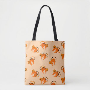 Cartoon Tigers: Children's Vintage Print Tote Bag