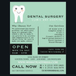 Cartoon Tooth Logo, Dentistry, Dentist Advertising Flyer<br><div class="desc">Cartoon Tooth Logo,  Dentistry,  Dentist Advertising Flyer by The Business Card Store.</div>