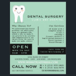 Cartoon Tooth Logo, Dentistry, Dentist Advertising Flyer<br><div class="desc">Cartoon Tooth Logo,  Dentistry,  Dentist Advertising Flyer by The Business Card Store.</div>