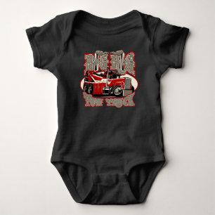 Cartoon tow truck baby bodysuit