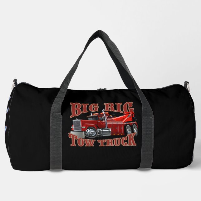 Cartoon tow truck "Big Rig" Duffle Bag (Front)