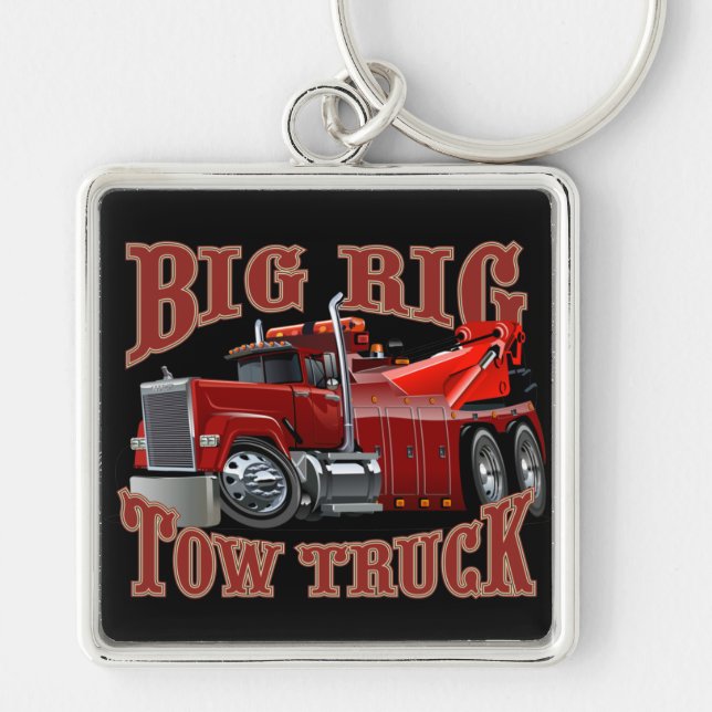 Cartoon tow truck key ring (Front)