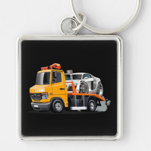 Cartoon tow truck key ring