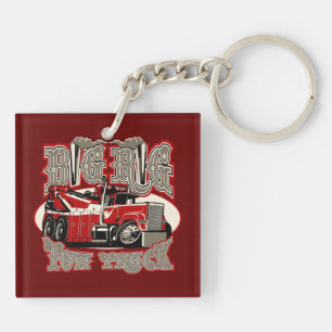Cartoon tow truck key ring