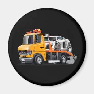 Cartoon tow truck magnet